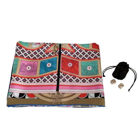 HERMES Authentic Black Silk Scarf - Picture 5 of 12